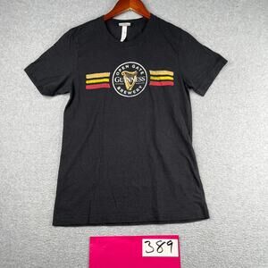 Guinness Brewery Graphic Print T Shirt Small Black Casual Stretch